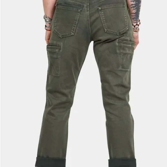 Olive Green High-Waist Utility Shop Pants - 4x30 - Picture 4 of 10